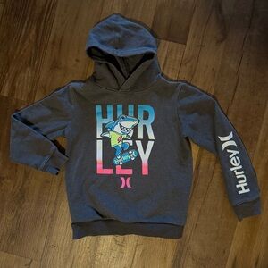 Hurley Kids Hoodie with Shark Graphic - Dark Gray